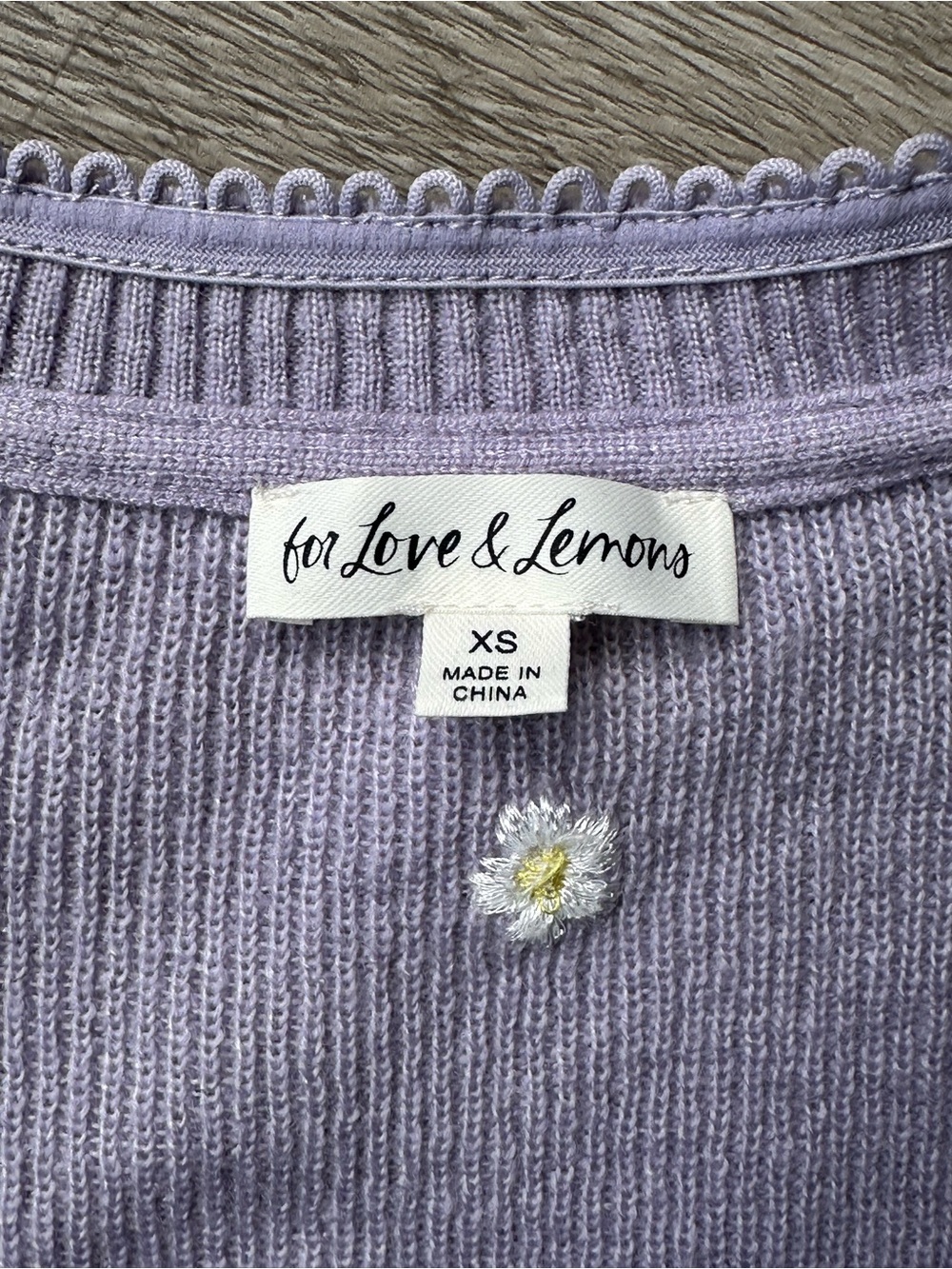 For Love And Lemons Daisy Cropped Sweater Top - Picture 6 of 6